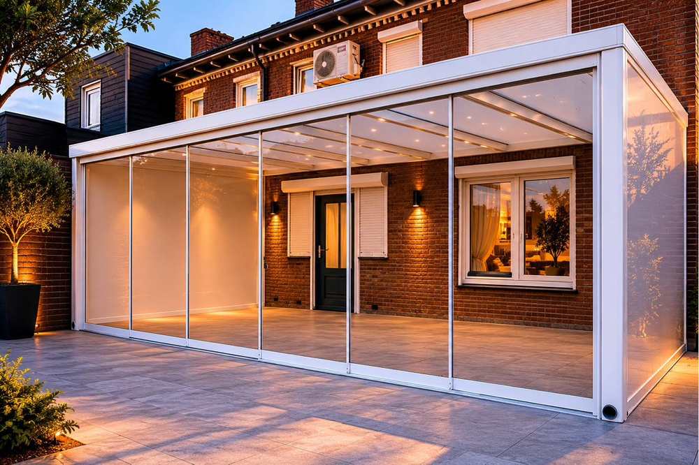 Veranda detail aluminium frame